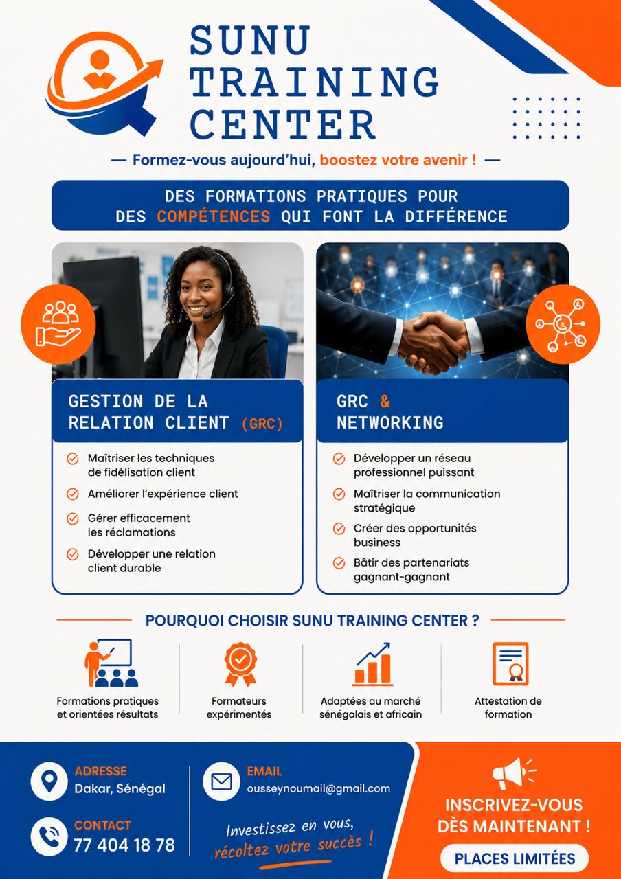 SUNU Training Center · Formations GRC